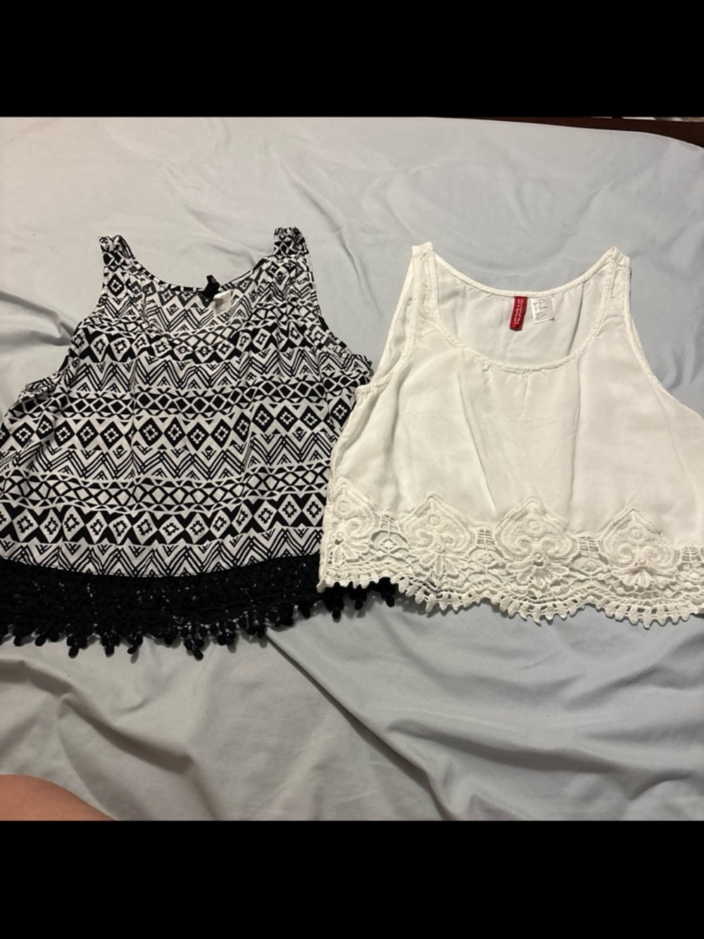 H&M Lace-Trim Tank Tops